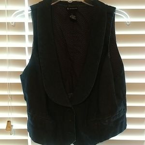 Dark blue jean vest